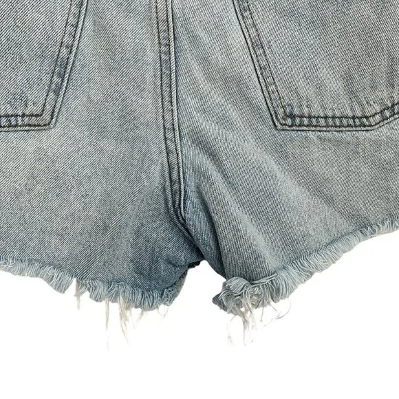 Madewell Women's 26 The Perfect Jean Shorts Light Blue Cut Off Pockets Casual - Picture 5 of 11